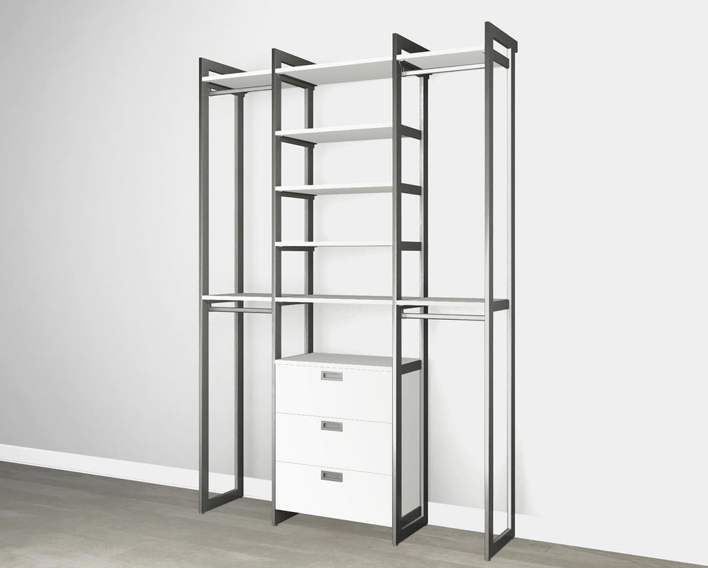 Martha Stewart Everyday 4.5ft Hanging & 3 Drawer Cabinet System –  California Closets